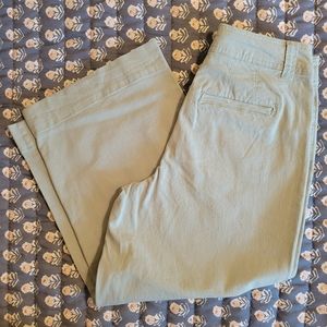 A New Day sage green wide leg cropped pants